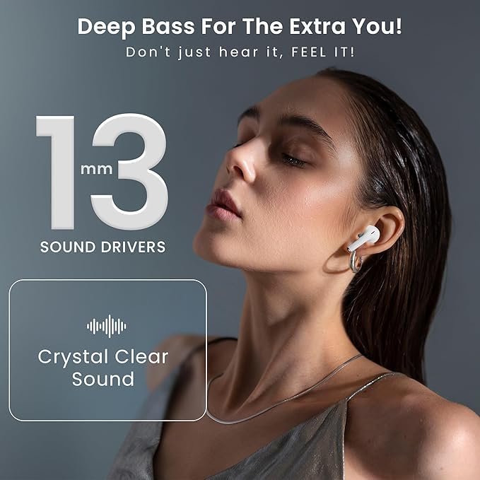 Robolt Screen TWS Bluetooth Earbuds with 32 db ANC + ENC and On Case Display