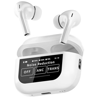 Robolt Screen TWS Bluetooth Earbuds with 32 db ANC + ENC and On Case Display